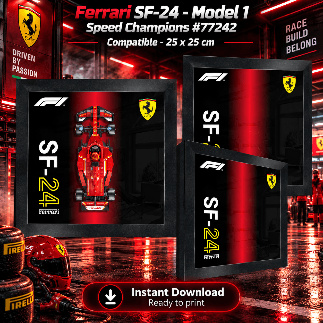 Ferrari SF-24 - Model 1 - Poster for Speed Champions #77242