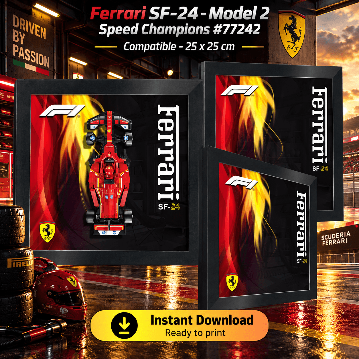 Ferrari SF-24 Poster for Speed Champions - Model 2 #77242