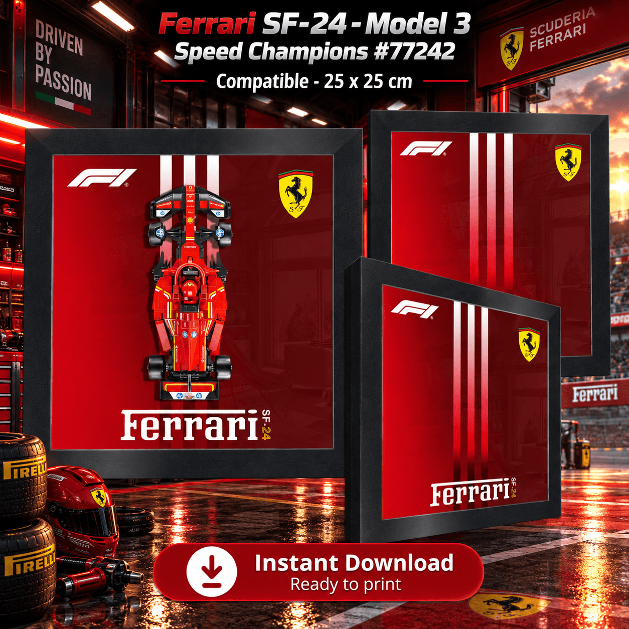 Ferrari SF-24 Poster for Speed Champions – Model 3 #77242