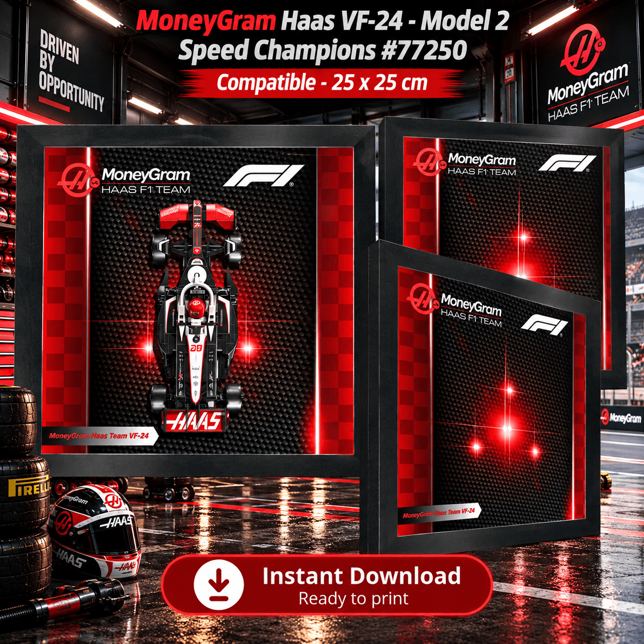 MoneyGram Haas VF-24 Poster for Speed Champions - model 2 #77250