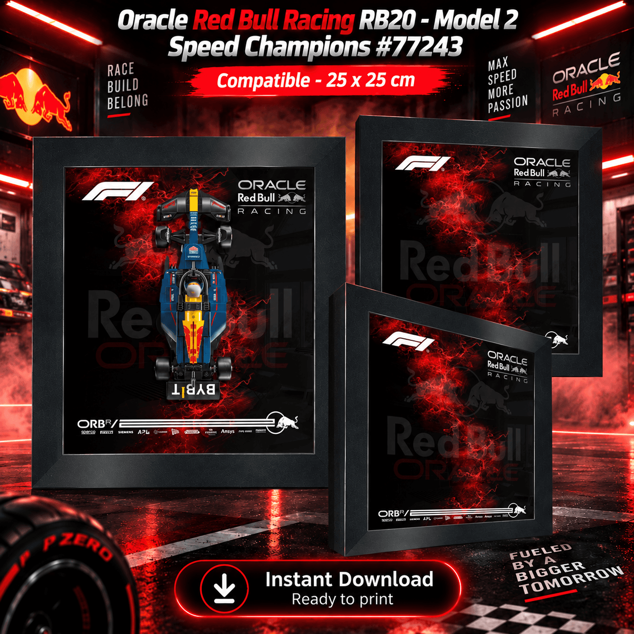 Oracle Red Bull Racing RB20 Poster for Speed Champions - Model 2 #77243