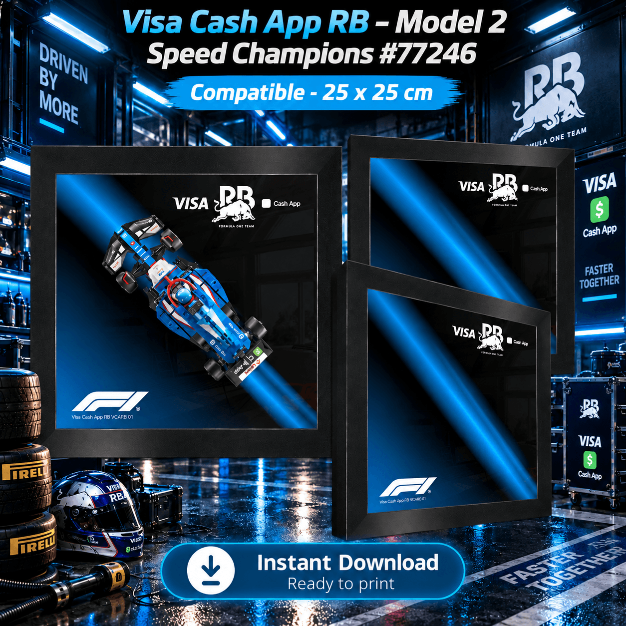 Visa Cash App RB Poster for Speed Champions – Model 2 #77246