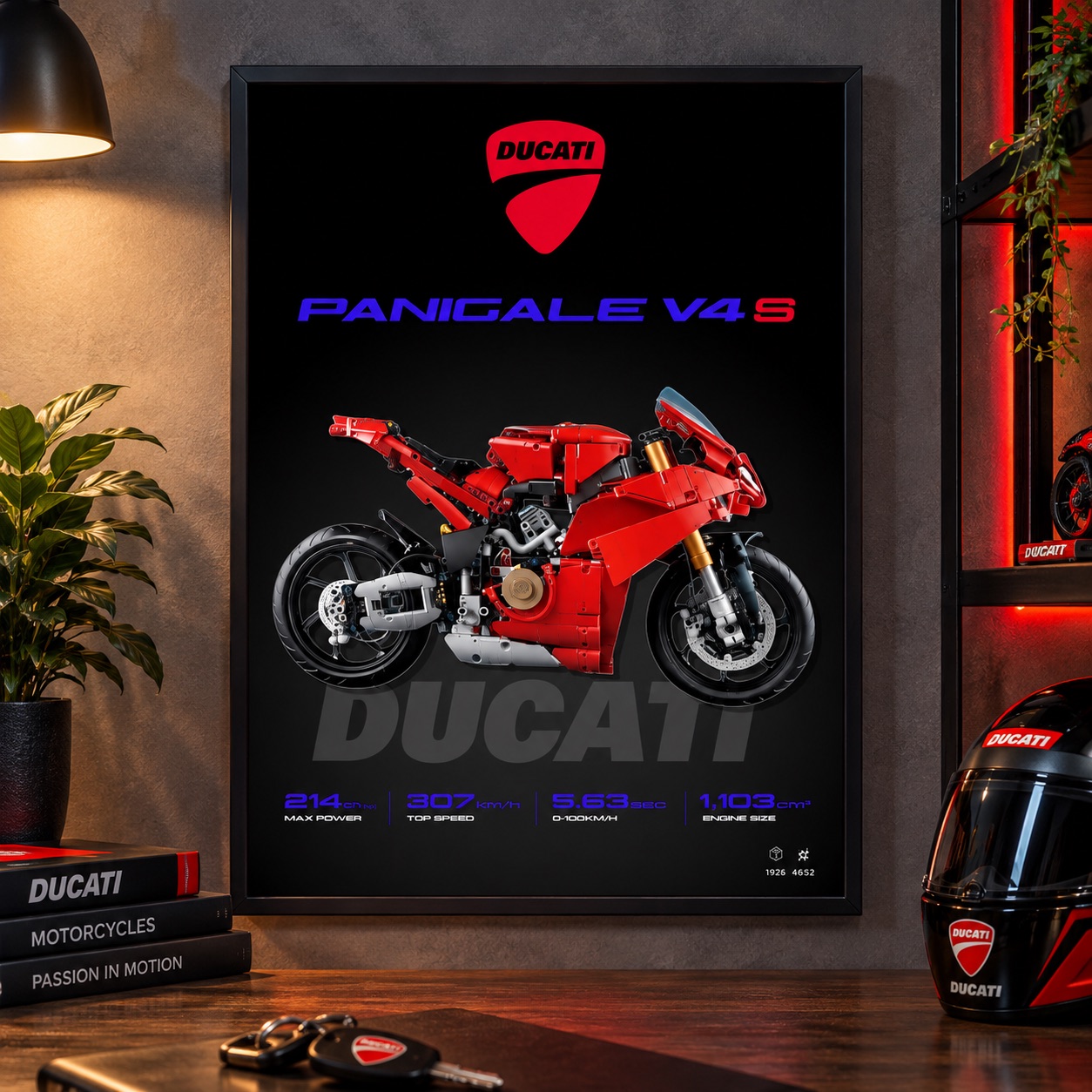 Ducati Panigale V4 S Poster for Technic #42202