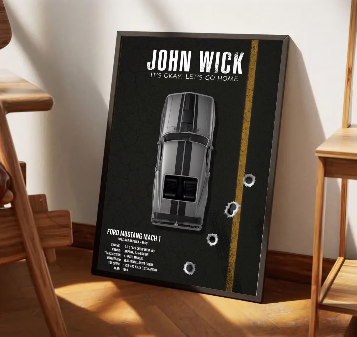 John Wick Ford Mustang Mach 1 Poster – Collector Edition 2