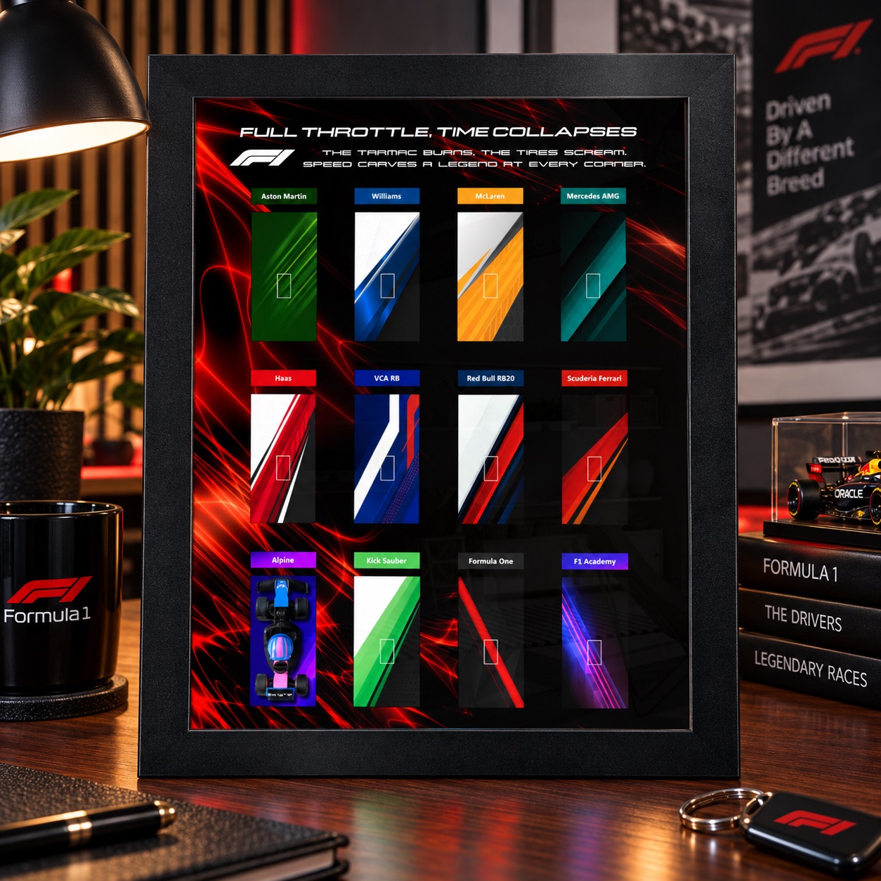Mini F1 Poster – Formula 1 Team – “Full Throttle” Edition